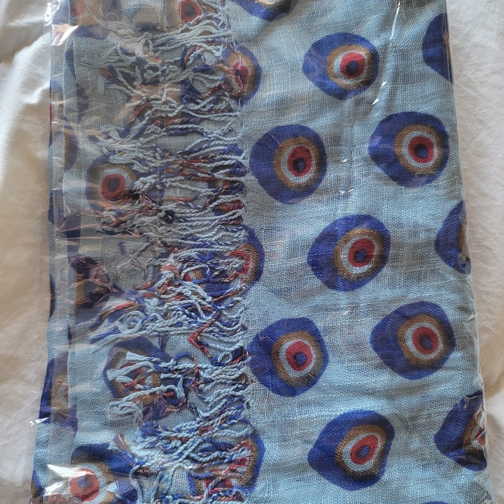 Evileye Scarf 🧿 💕 Blue - Picture 2 of 3